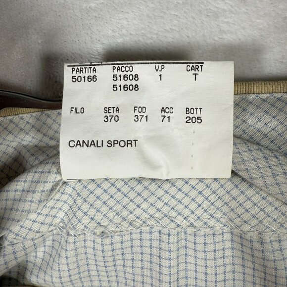 Canali Sport Pants Men Size US 42 EUR 52 Casual 100% Cotton Made Italy W34 L29 - Picture 7 of 13